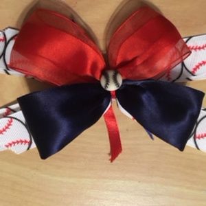 Patriotic "Baseball" Hair Bow. 5/$20